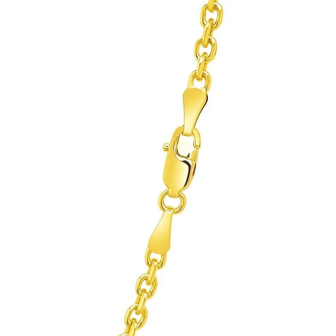 14k Yellow Gold Diamond Cut Cable Link Chain (2.60 mm)