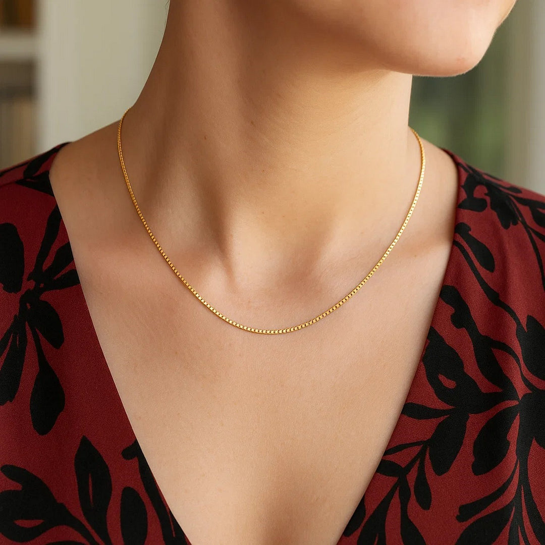 14k Yellow Gold Classic Box Chain (0.68 mm)