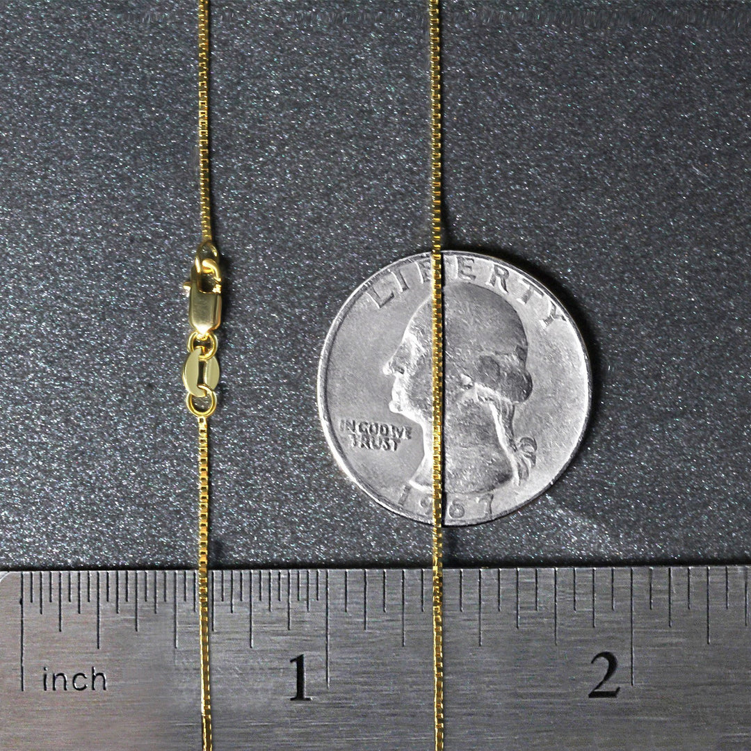 14k Yellow Gold Classic Box Chain (0.68 mm)