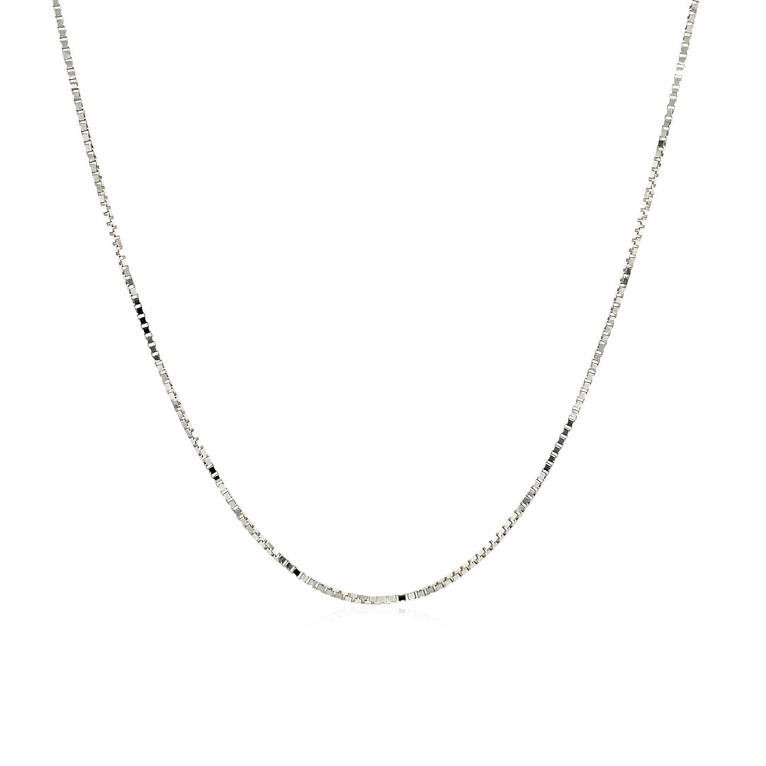 14k White Gold Adjustable Box Chain (0.70 mm)