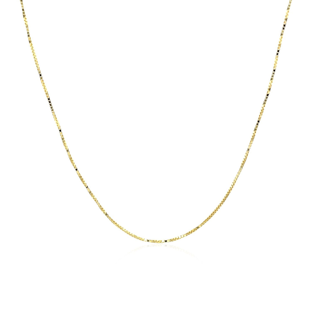 18k Yellow Gold Box Chain 0.6mm (0.60 mm)