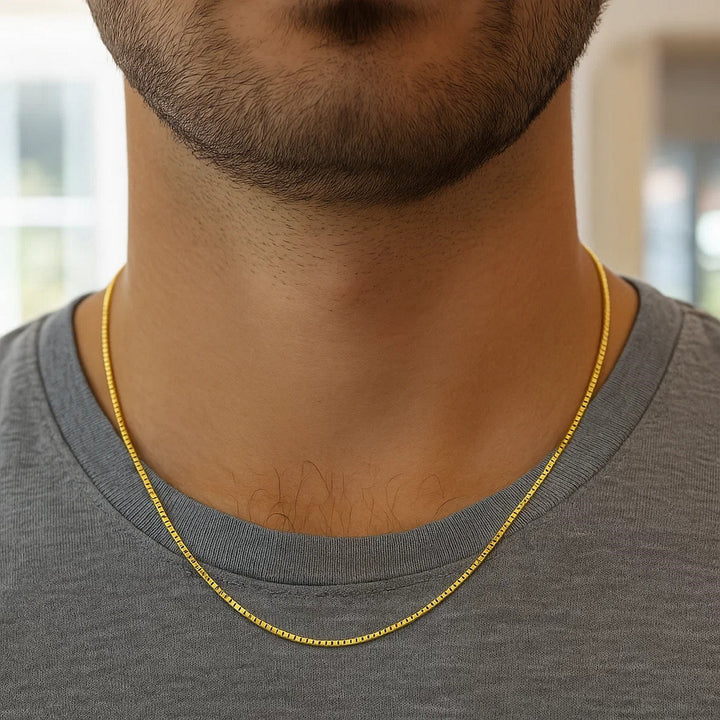 14k Yellow Gold Octagonal Box Chain (1.00 mm)