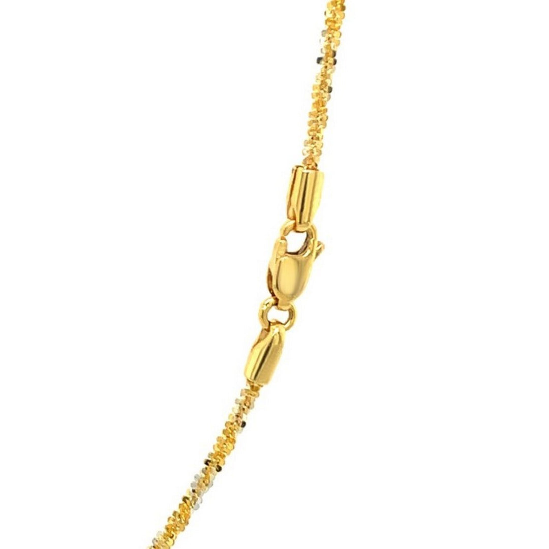 14k White and Yellow Gold Two Tone Sparkle Chain (1.50 mm)