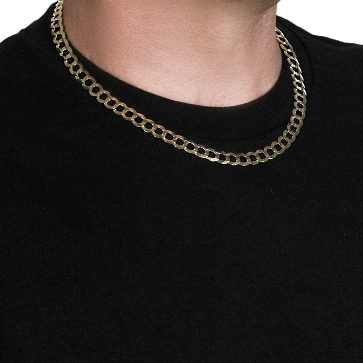 8.2mm 10k Yellow Gold Curb Chain (8.20 mm)