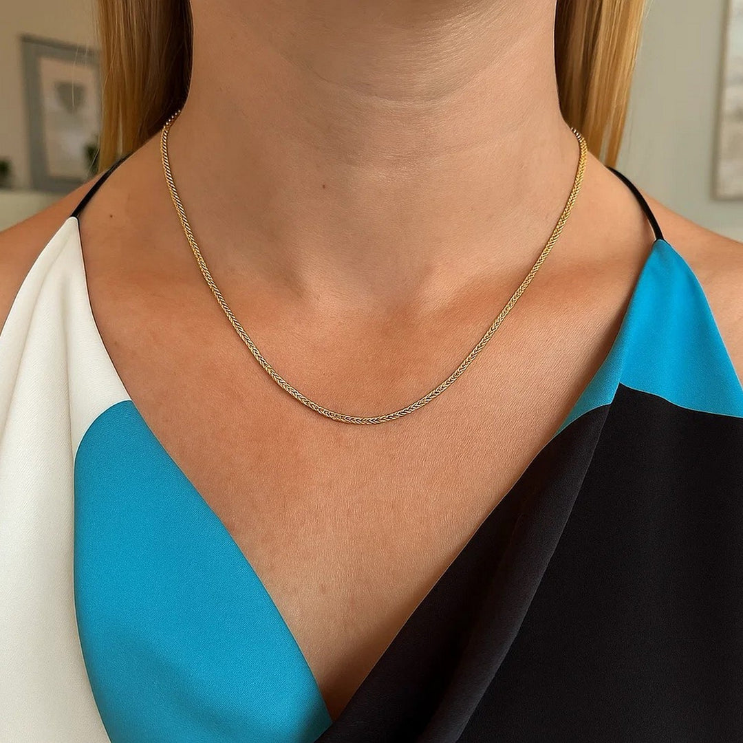 14k Yellow Gold Franco Chain (0.90 mm)