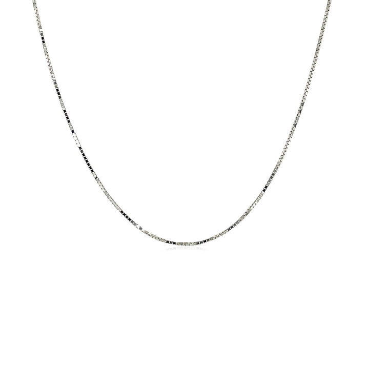 18k White Gold Box Chain 0.6mm (0.60 mm)