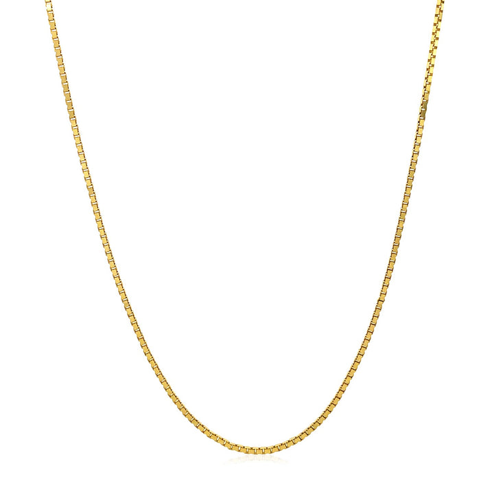 14k Yellow Gold Adjustable Box Chain (1.10 mm)