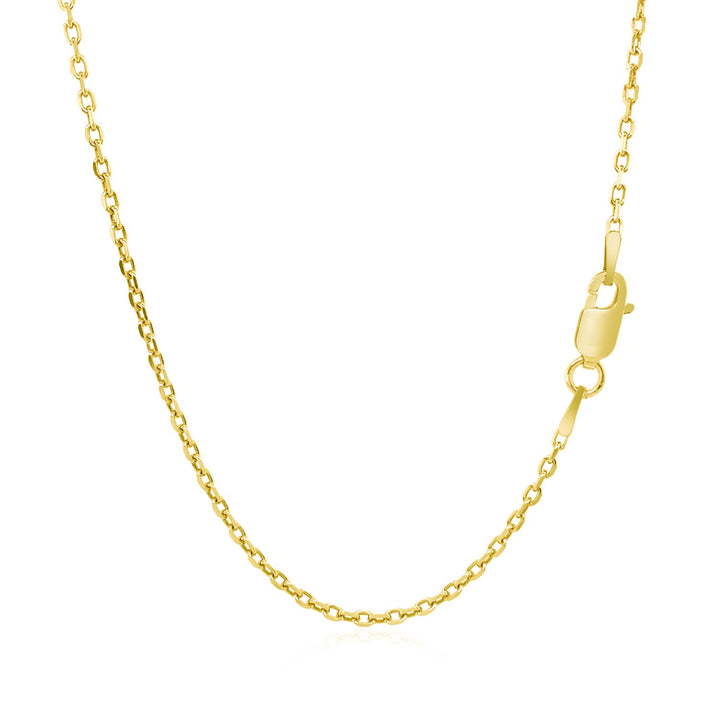 14k Yellow Gold Diamond Cut Cable Link Chain (1.50 mm)