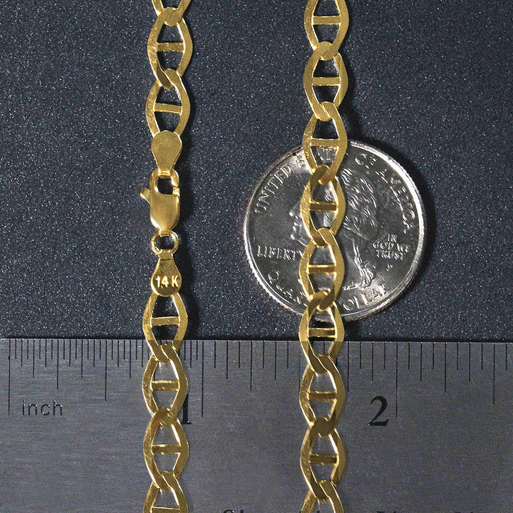14k Yellow Gold Mariner Link Chain (6.30 mm)