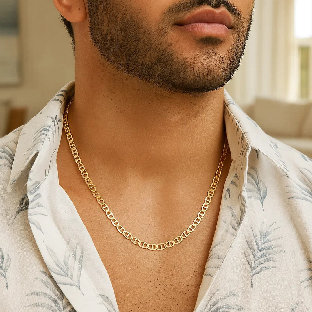 14k Yellow Gold Mariner Link Chain (6.30 mm)