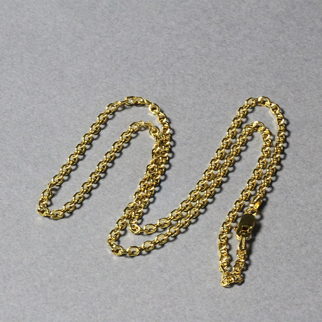 14k Yellow Gold Diamond Cut Cable Link Chain (2.20 mm)