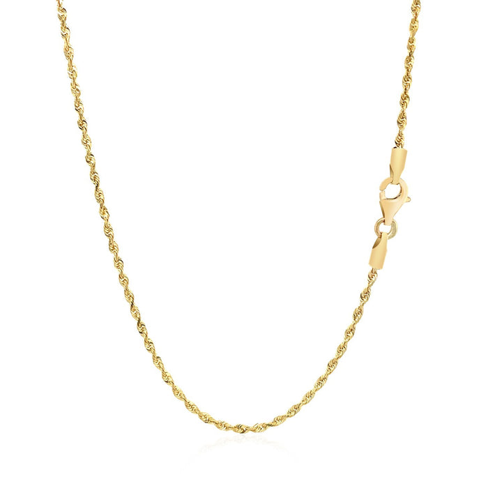 10k Yellow Gold Solid Diamond Cut Rope Chain (1.60 mm)