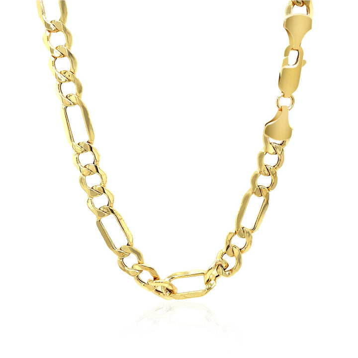 14k Yellow Gold Lite Figaro Chain (6.60 mm)