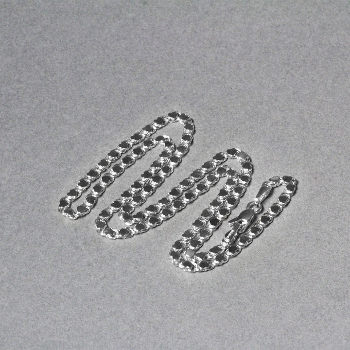 14k White Gold Heart Chain (3.00 mm)