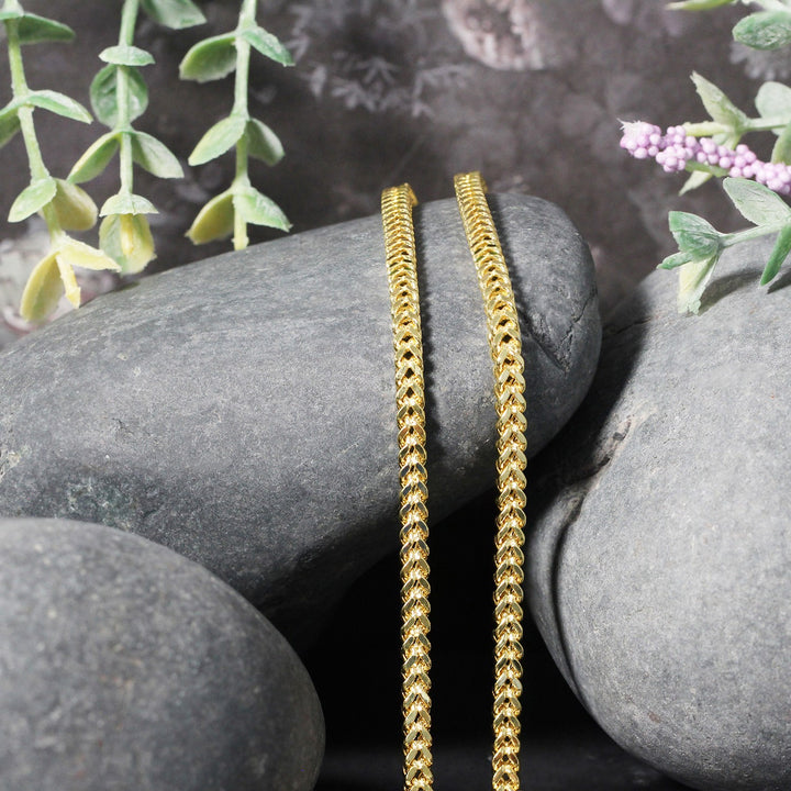 14k Yellow Gold Light Weight Wheat Chain (3.20 mm)