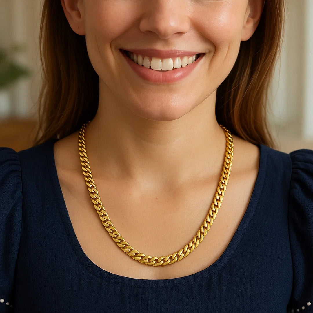 14k Yellow Gold Classic Miami Cuban Solid Chain (7.10 mm)