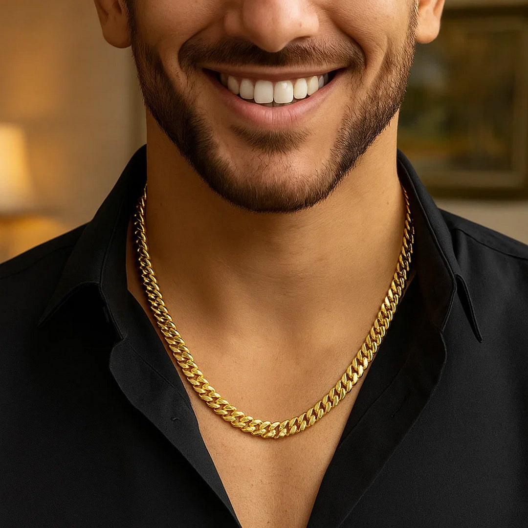 14k Yellow Gold Classic Miami Cuban Solid Chain (7.10 mm)