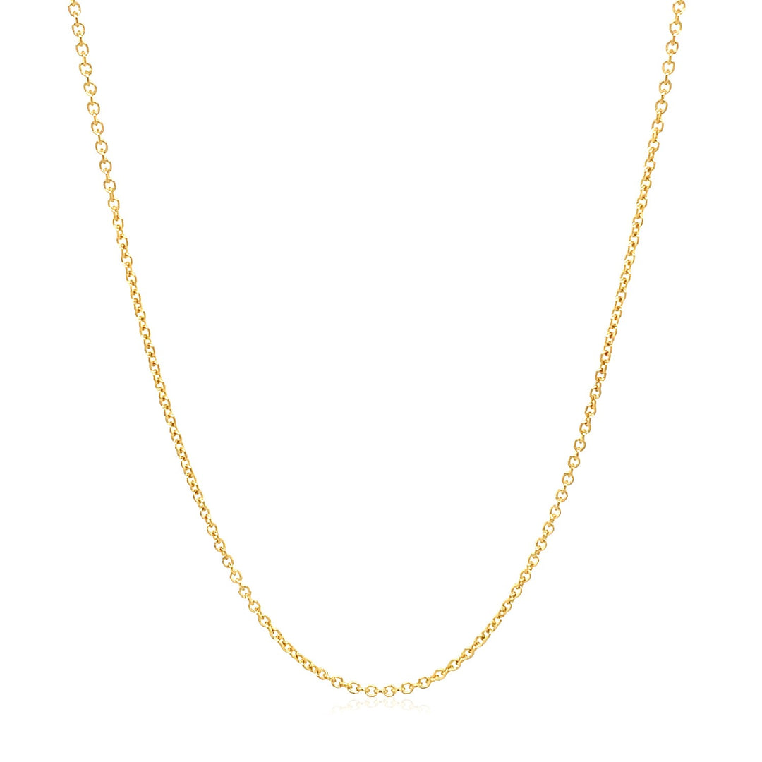 14k Yellow Gold Round Cable Link Chain (1.20 mm)