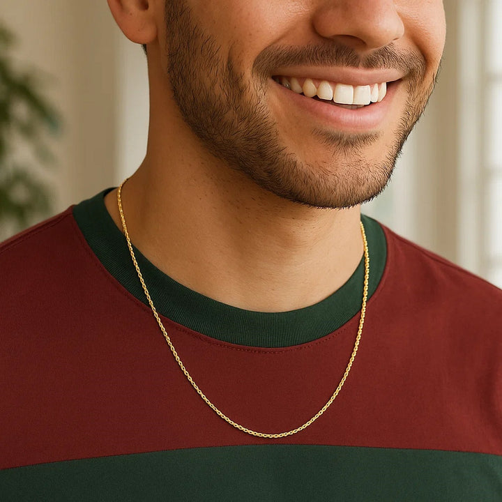 14k Yellow Gold Solid Rope Chain (1.30 mm)