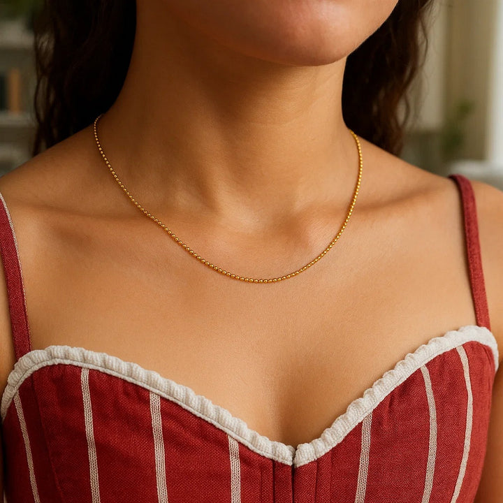 14k Yellow Gold Bead Chain 1.0mm (1.00 mm)