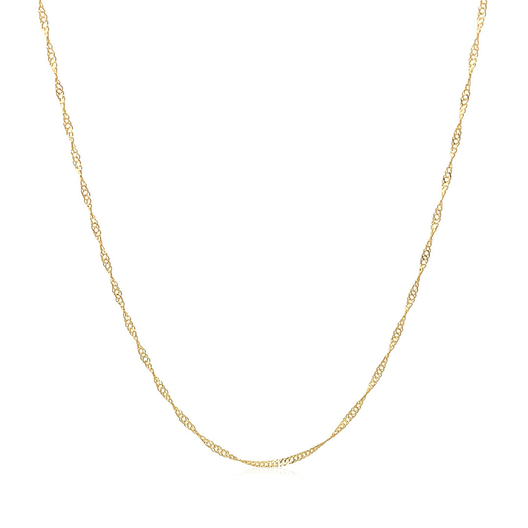 14k Yellow Gold Singapore Chain 0.6mm (0.60 mm)