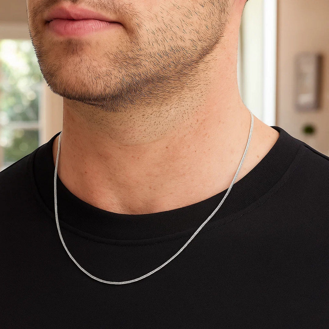 14k White Gold Milano Chain (1.10 mm)
