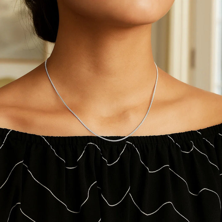 14k White Gold Milano Chain (1.10 mm)