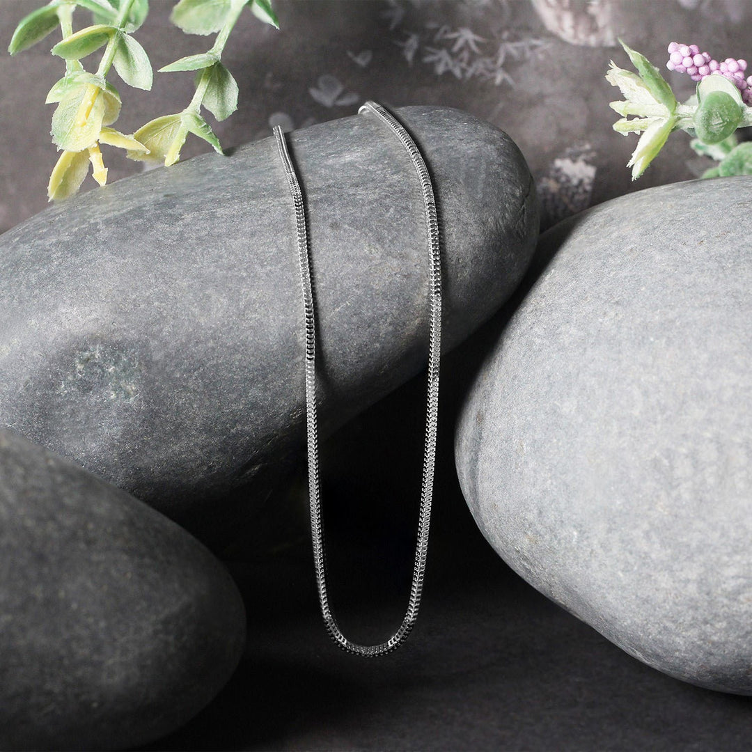 14k White Gold Milano Chain (1.10 mm)