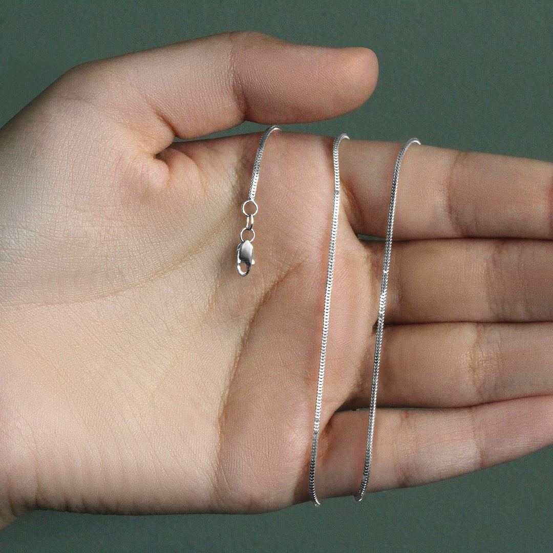 14k White Gold Milano Chain (1.10 mm)