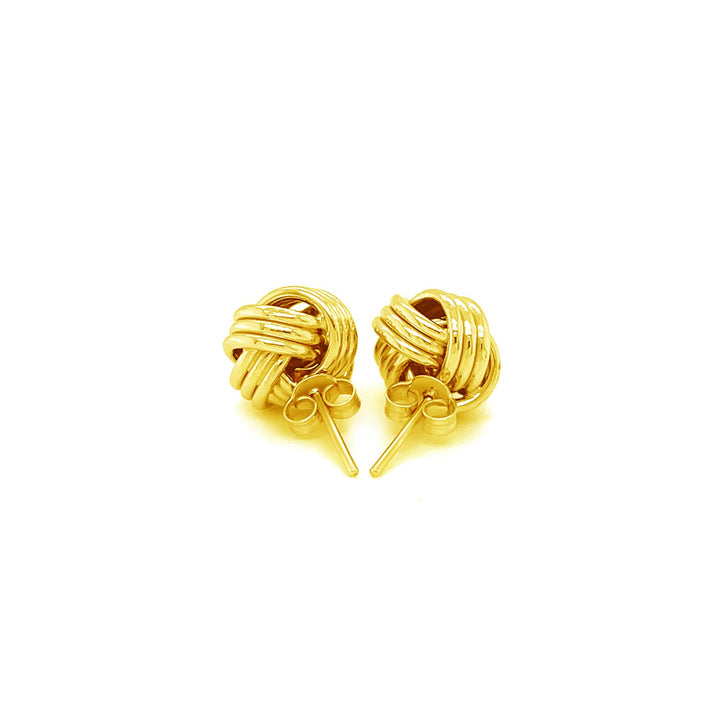 Love Knot Post Earrings in 14k Yellow Gold