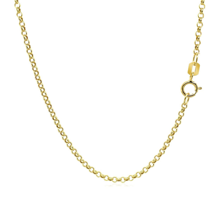 14k Yellow Gold Rolo Chain (1.90 mm)