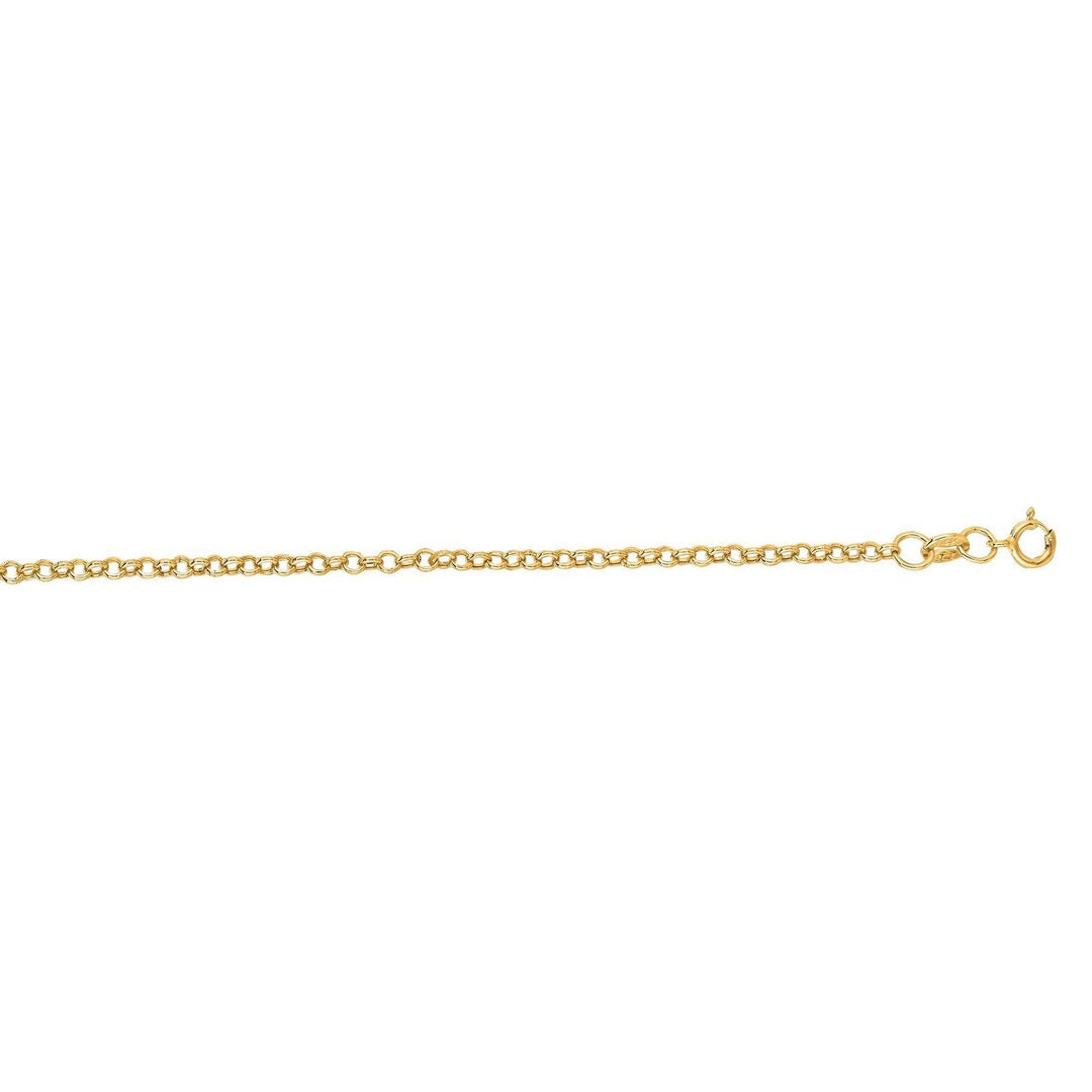14k Yellow Gold Rolo Chain (1.90 mm)