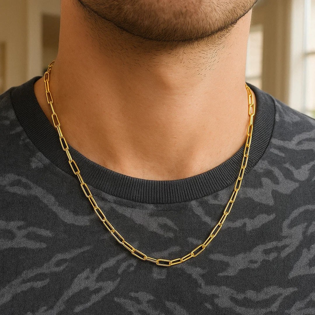 14K Yellow Gold Paperclip Chain (4.0 mm)