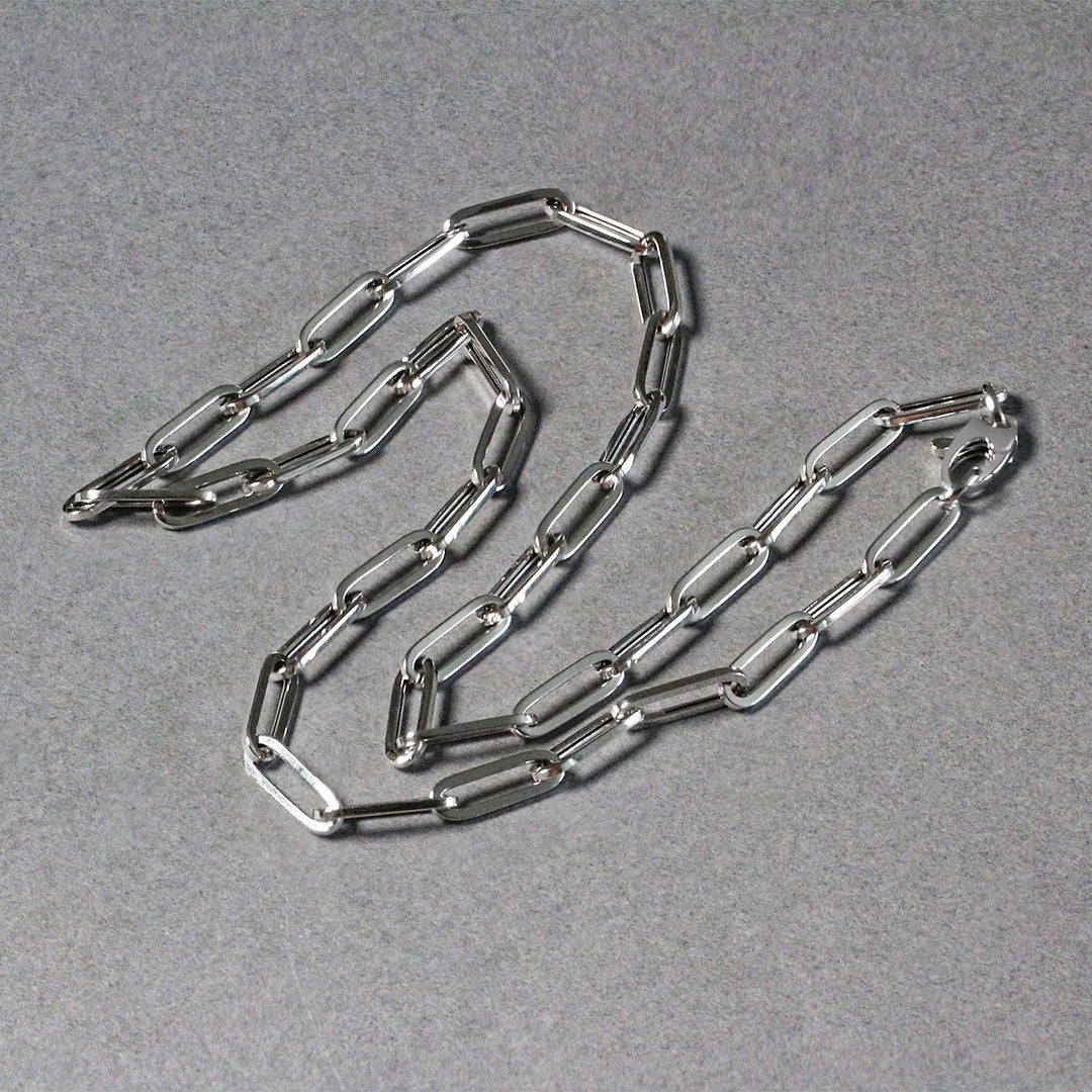 14k White Gold Bold Paperclip Chain (4.20 mm)