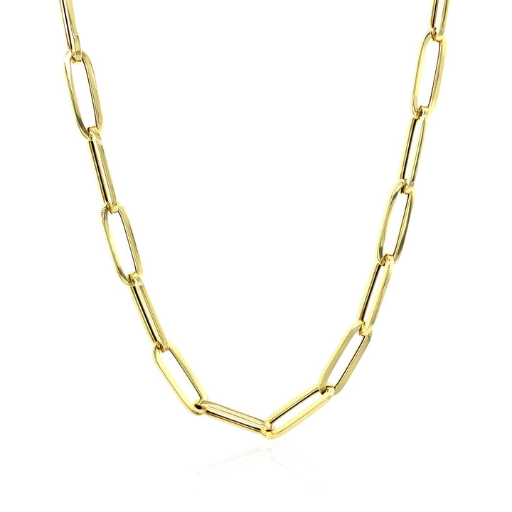 14K Yellow Gold Bold Paperclip Chain (4.20 mm)