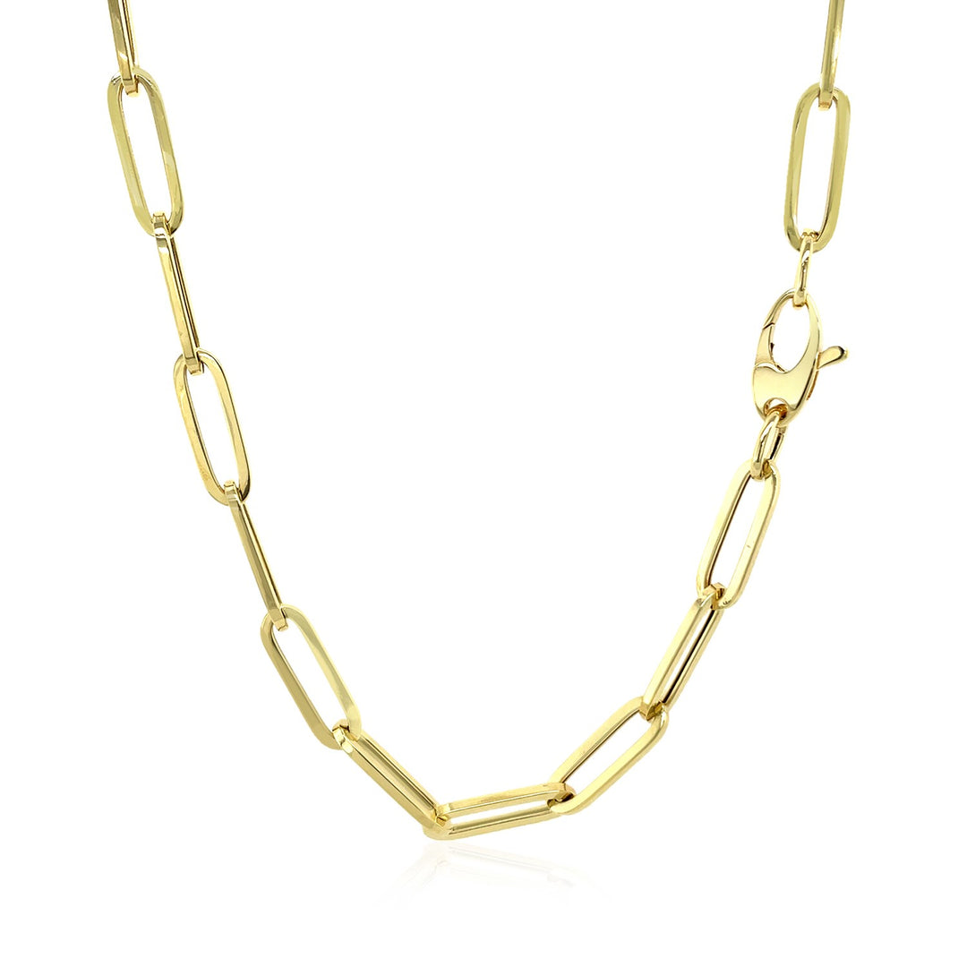 14K Yellow Gold Bold Paperclip Chain (4.20 mm)