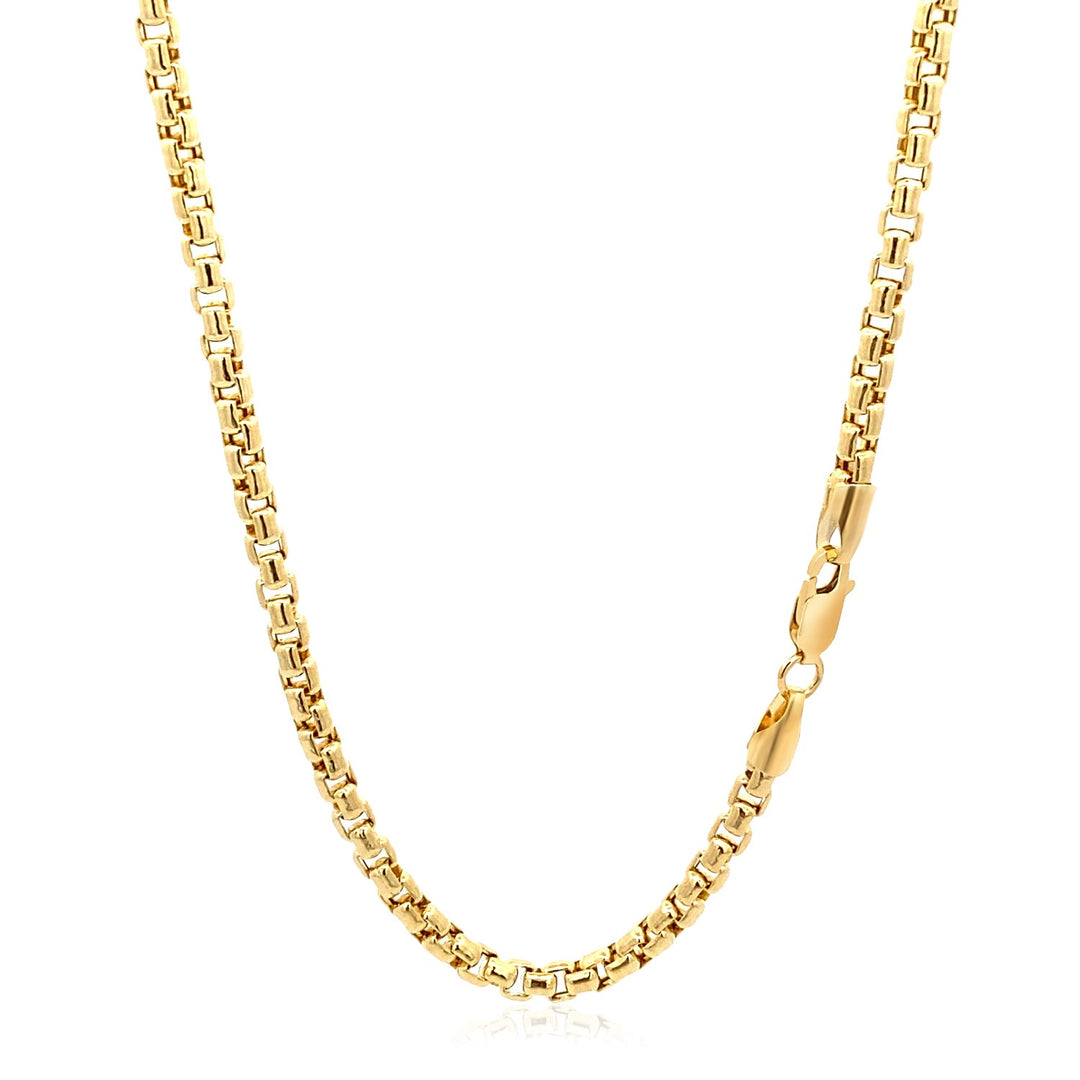 14k Yellow Gold Round Box Chain (3.40 mm)