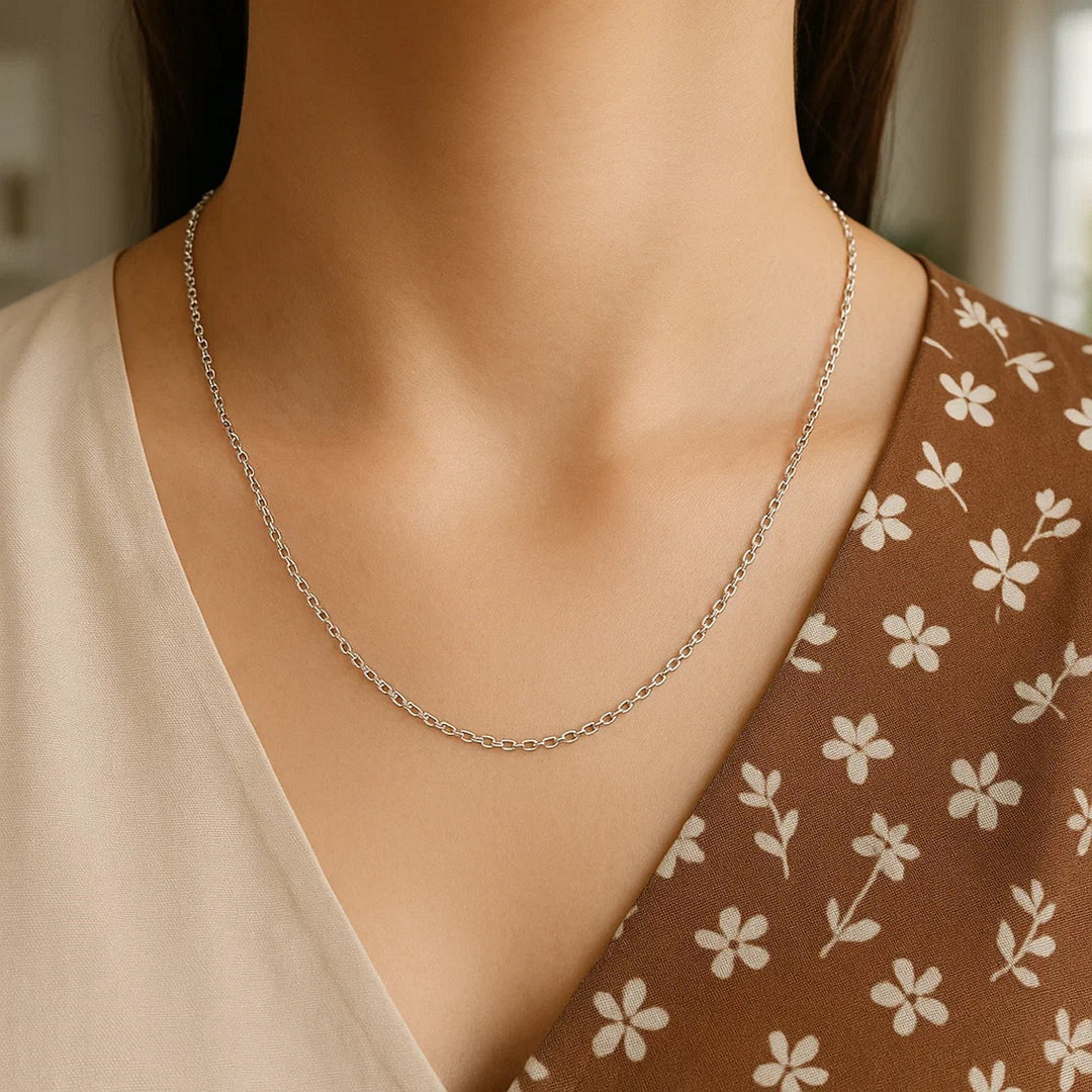 14k White Gold Rolo Chain (1.90 mm)