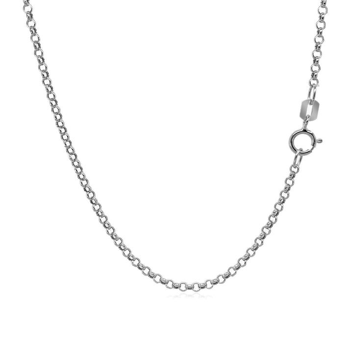 14k White Gold Rolo Chain (1.90 mm)