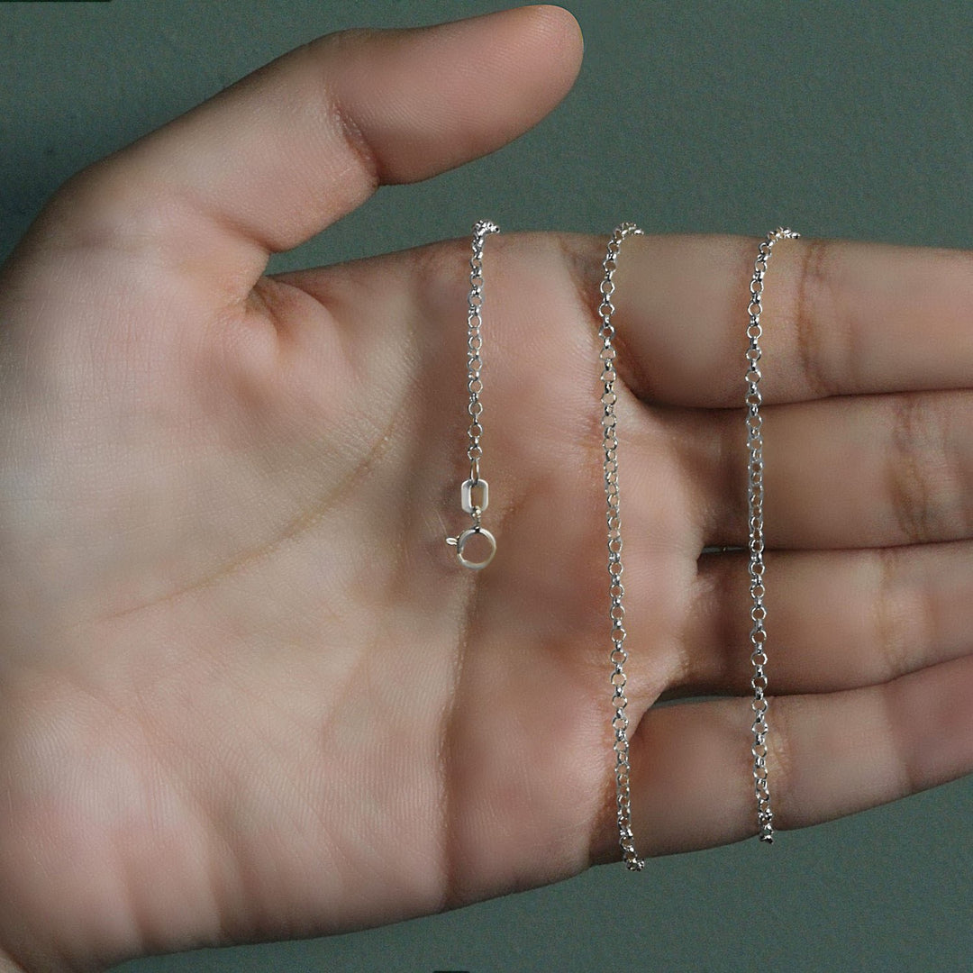 14k White Gold Rolo Chain (1.90 mm)