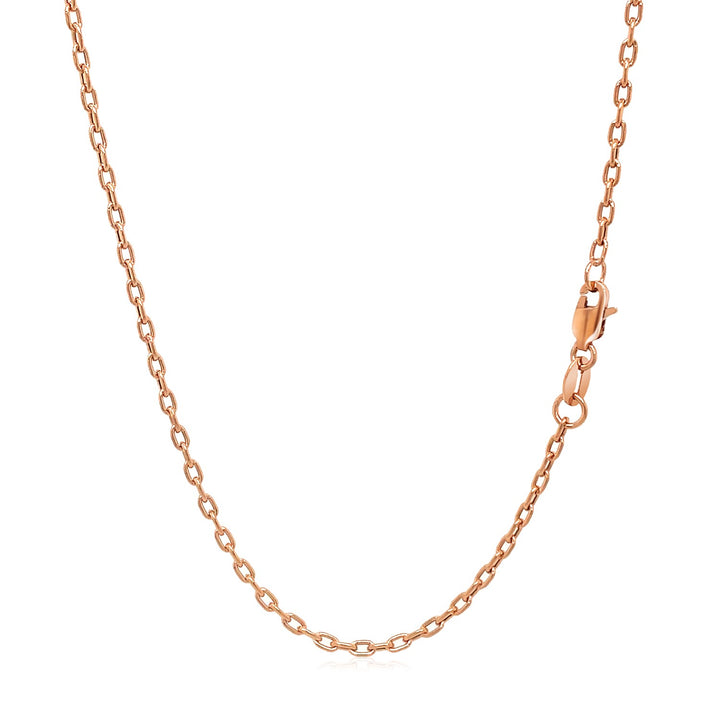 Double Extendable Cable Chain in 14k Rose Gold (1.80 mm)