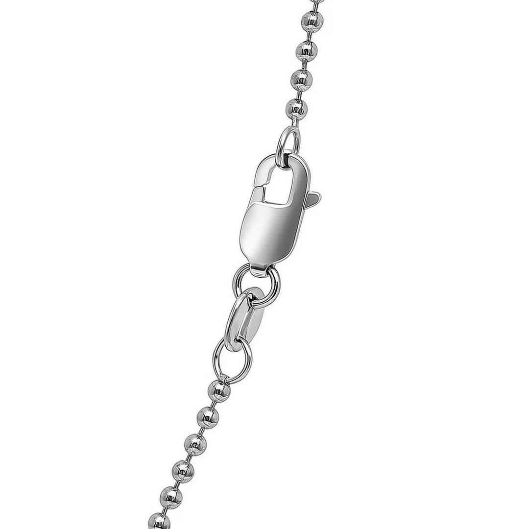 14k White Gold Bead Chain 1.5mm (1.50 mm)