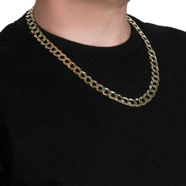 Solid Curb Chain in 14k Yellow Gold (12.18 mm)