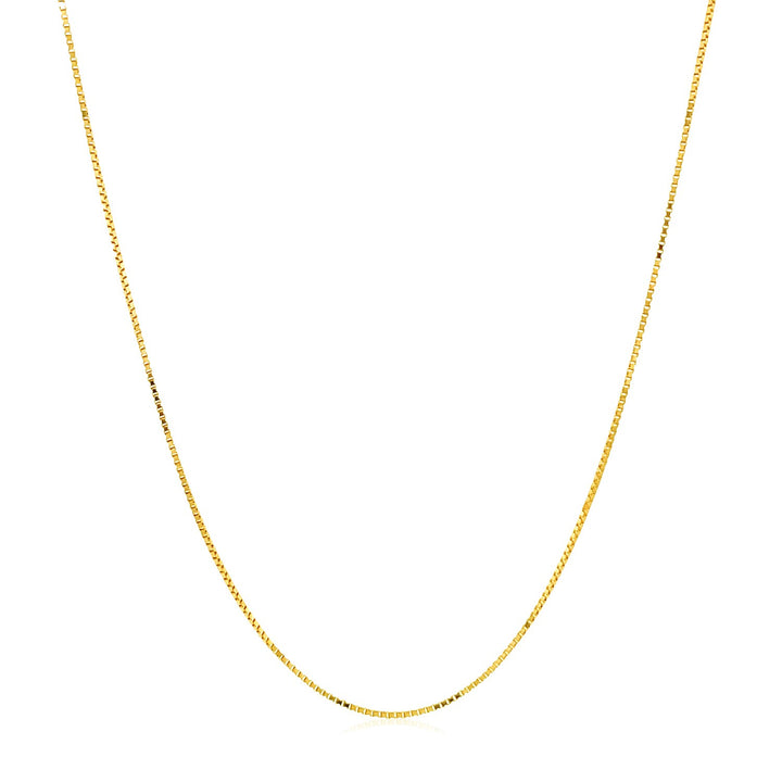 Double Extendable Box Chain in 14k Yellow Gold (0.51 mm)