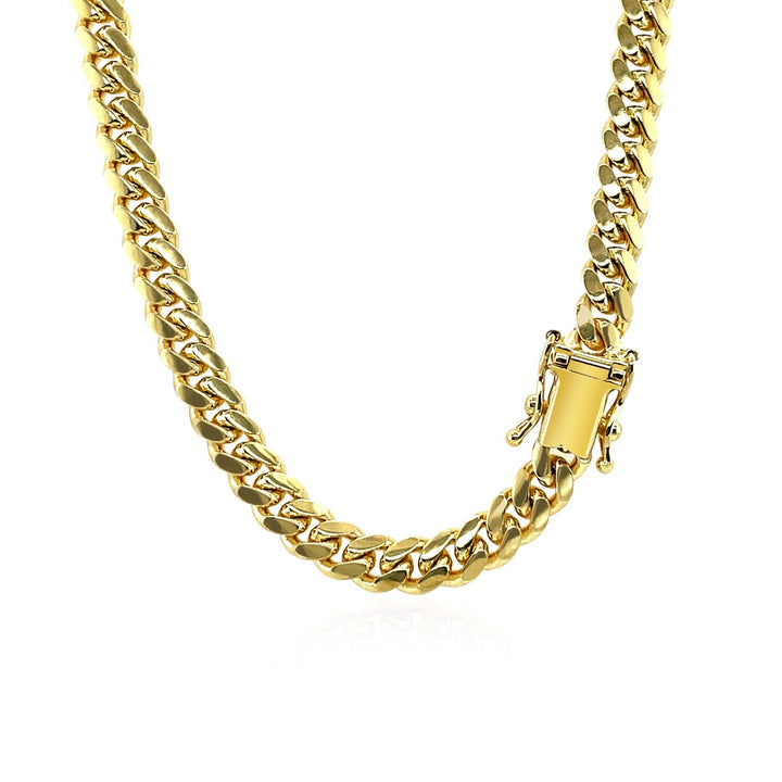 10k Yellow Gold Classic Miami Cuban Solid Chain (4.90 mm)