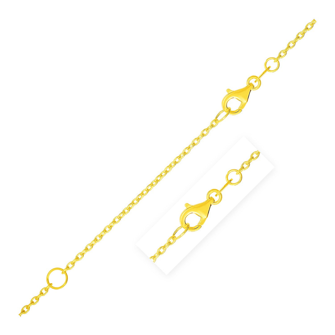 Extendable Cable Chain in 14k Yellow Gold (1.20 mm)