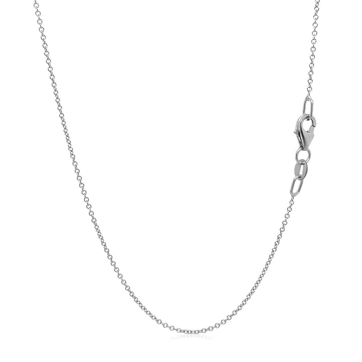 Double Extendable Cable Chain in 14k White Gold (1.00 mm)