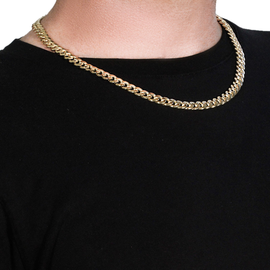 10k Yellow Gold Light Miami Cuban Chain (8.00 mm)