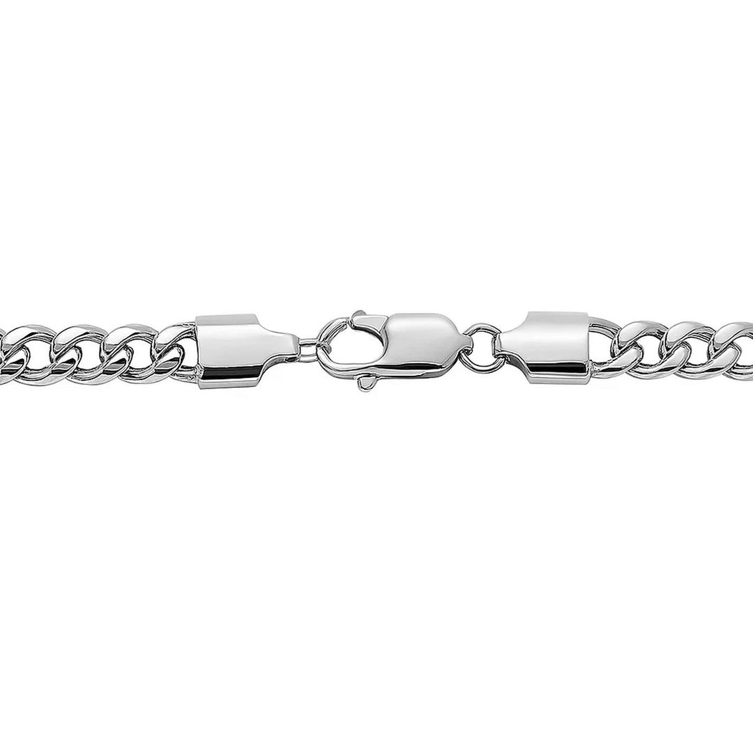 14k White Gold Miami Cuban Semi Solid Chain (5.50 mm)