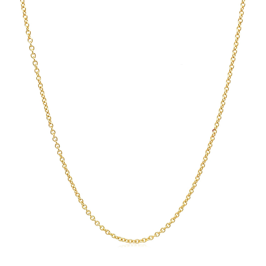 14k Yellow Gold Round Cable Link Chain (1.30 mm)